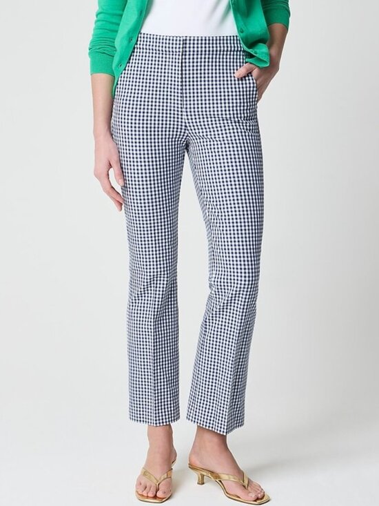 J. Crew Factory Pants - J Crew Factory Gingham Nicki flare pant 00 NWT